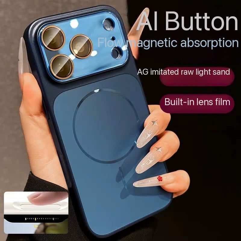 Matte Iridescent Magnetic Phone Case with Full Camera Module Coverage (Instantly Transforms Look to iPhone 18 Style)