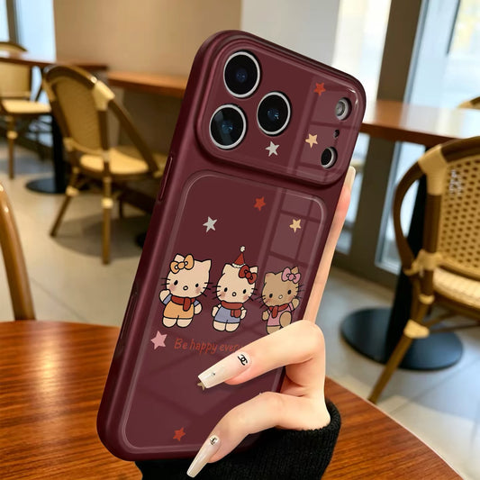 New Hello Kitty Star-Patterned Scarf Phone Case with Full Lens Coverage