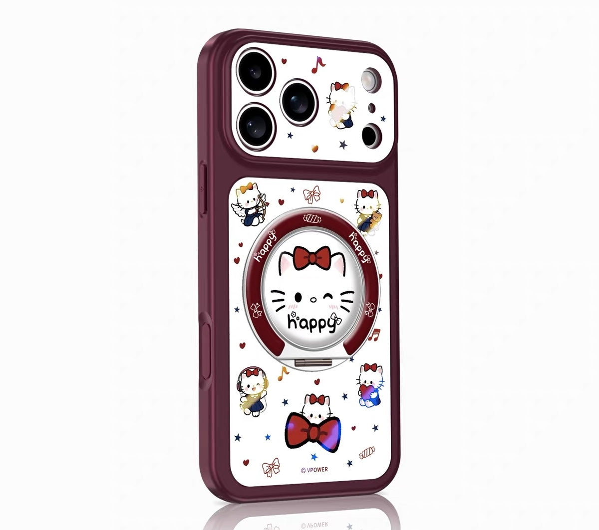 Hello Kitty 360-Degree Rotating Stand Phone Case with Full Lens Coverage