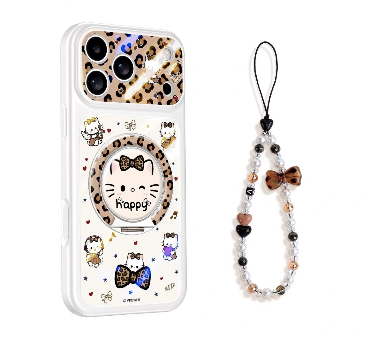 Hello Kitty 360-Degree Rotating Stand Phone Case with Full Lens Coverage