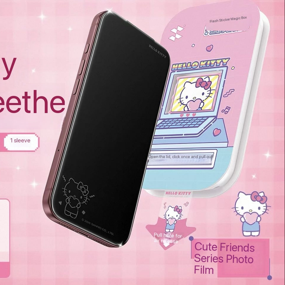 Hello Kitty, Kuromi, Cinnamoroll, My Melody, and Pompompurin Tempered Glass Screen Protector