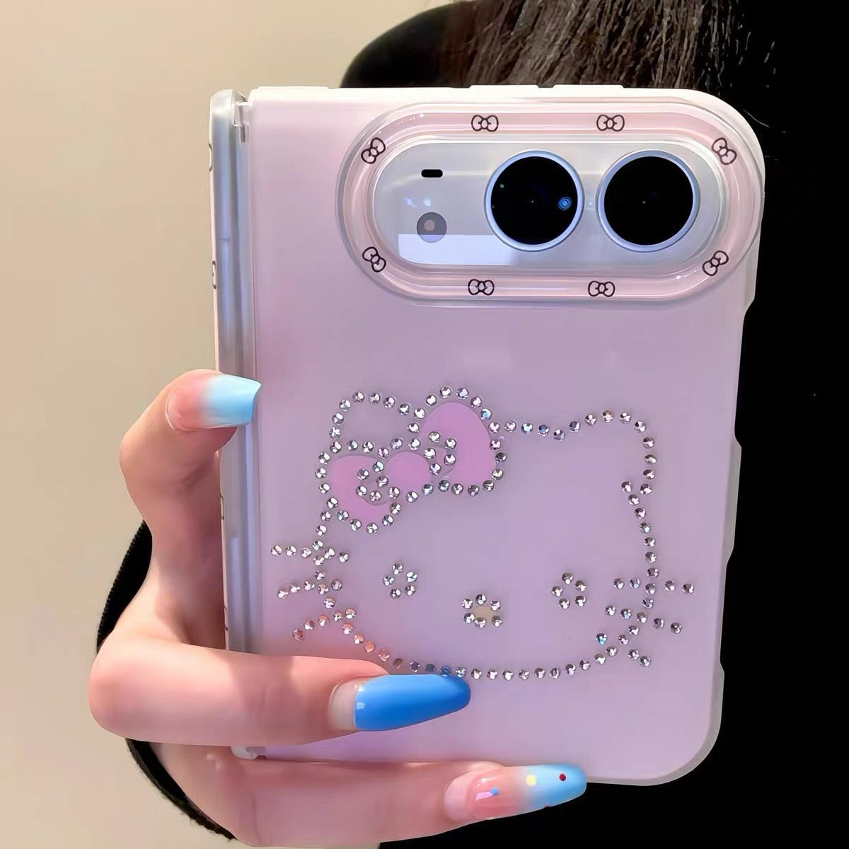 Cute Cartoon Hello Kitty Foldable Phone Case (Duo) – Girly Pink