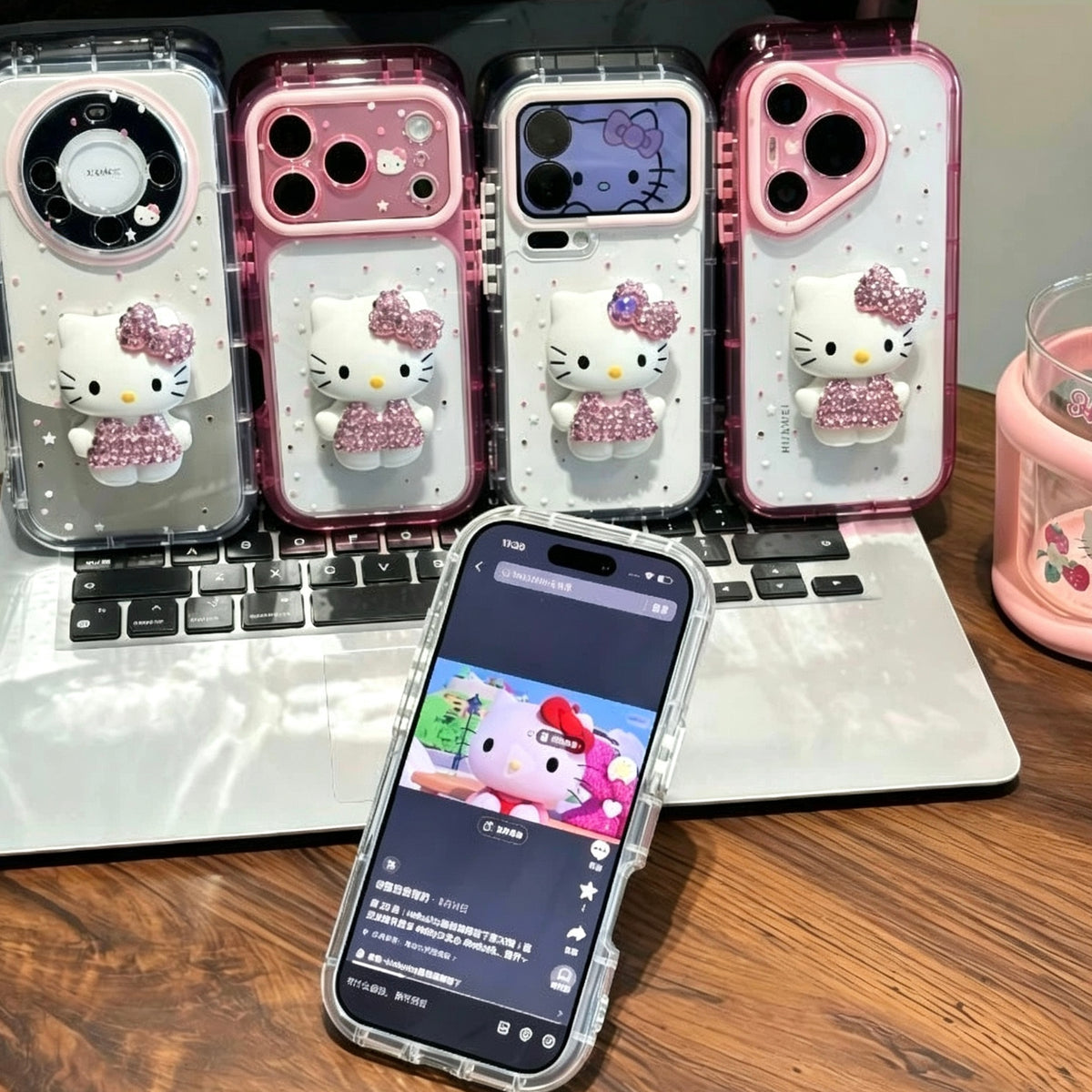 Rhinestone Hello Kitty Kickstand Phone Case