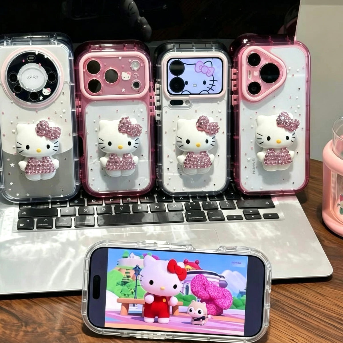 Rhinestone Hello Kitty Kickstand Phone Case