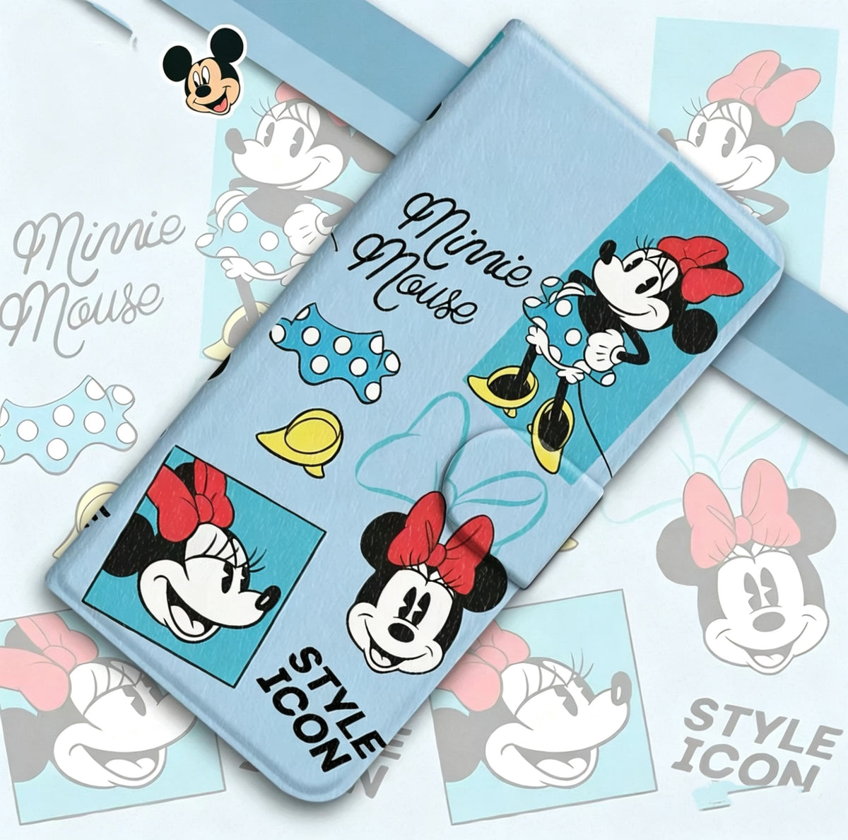 Suitable for Samsung Mickey & Minnie flip leather case
