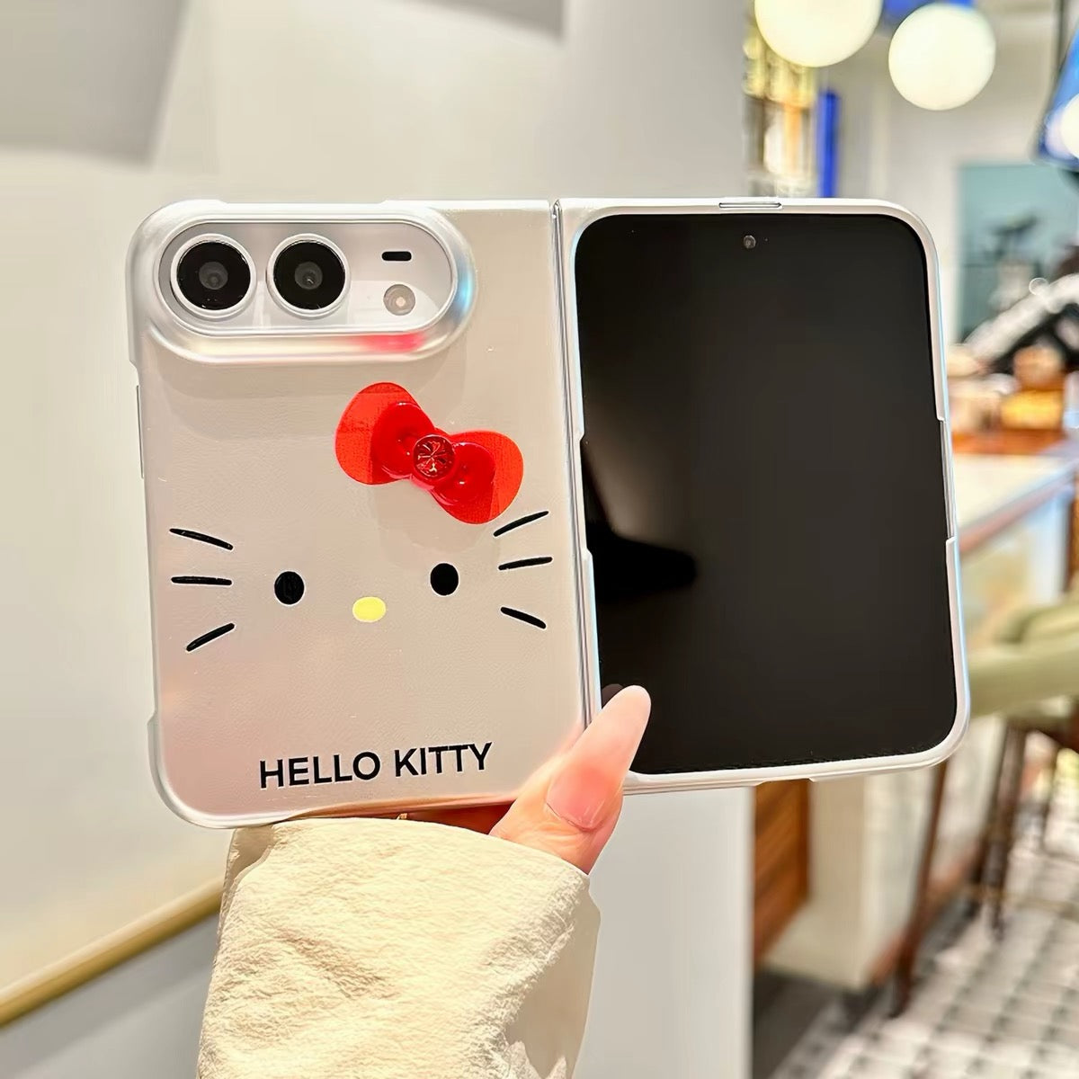 Creative Line-Art Cat Foldable Phone Case