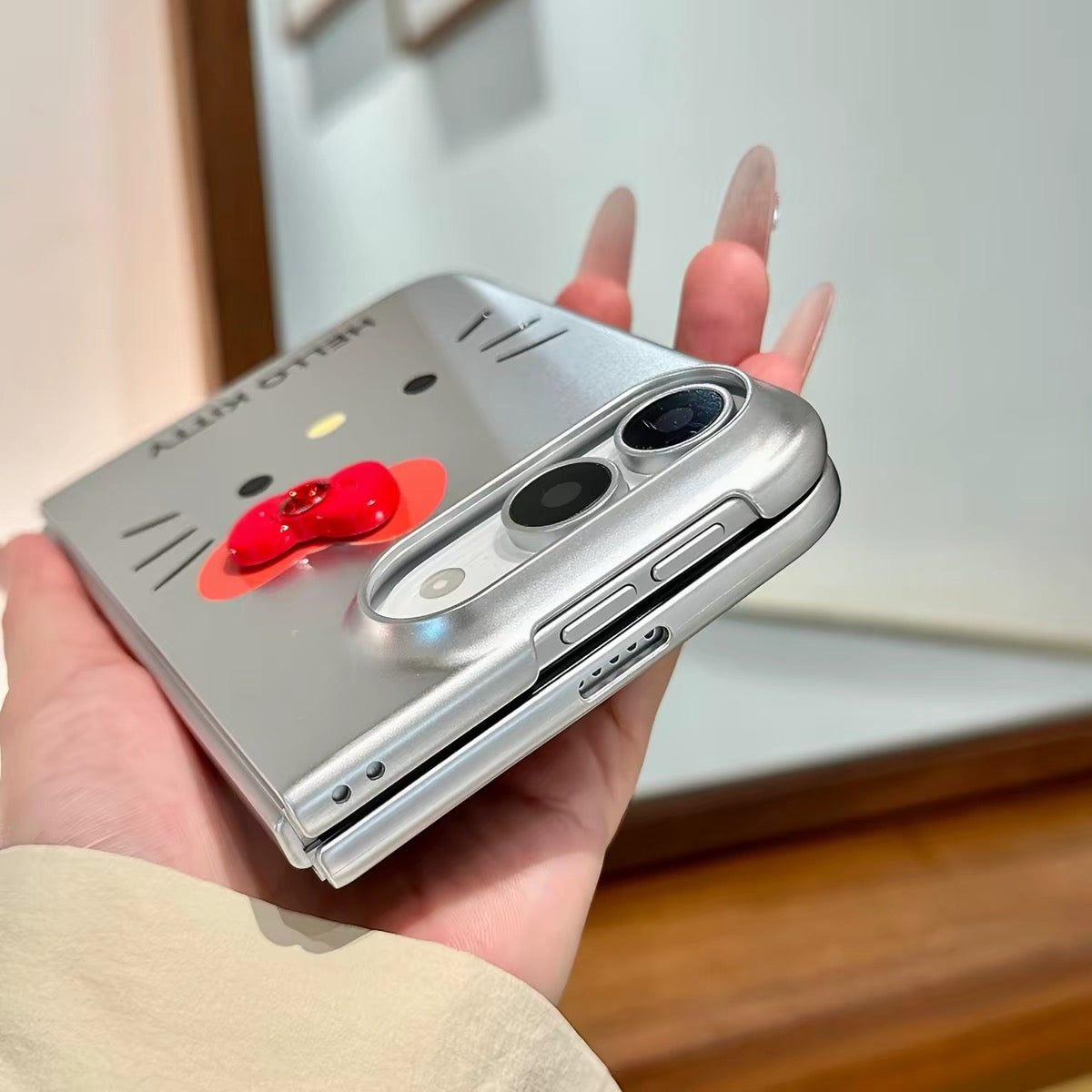 Creative Line-Art Cat Foldable Phone Case