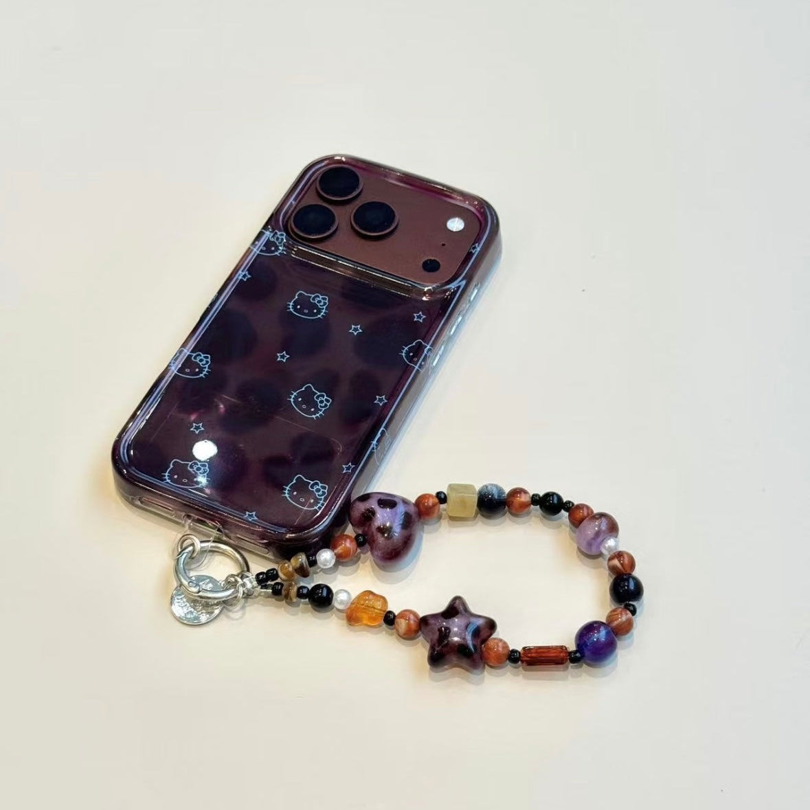 Leopard-print cat-head phone case