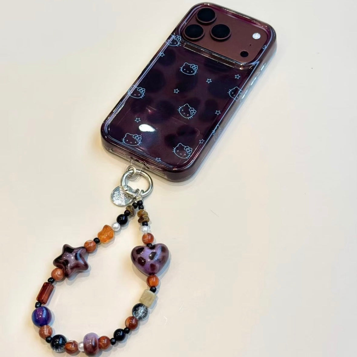 Leopard-print cat-head phone case