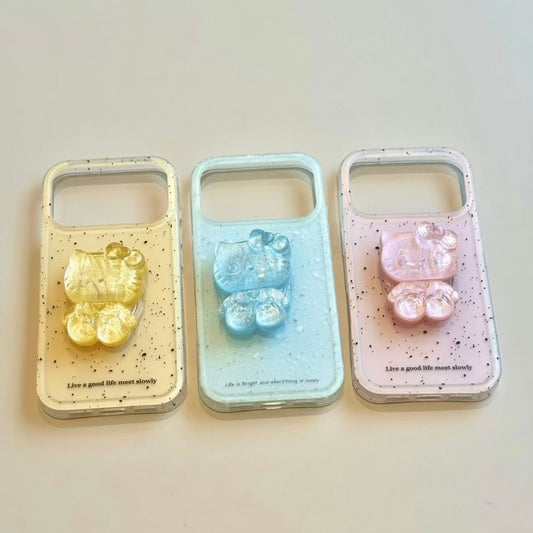Minimalist, sophisticated magnetic phone case featuring an English-style cat design and ink-splatter art.