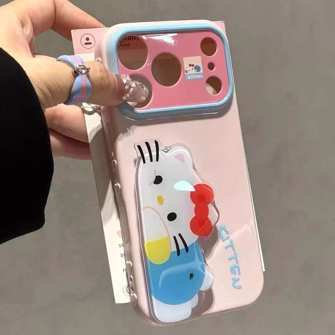 "Lying-Down Cat" Dual-Stand Phone Case