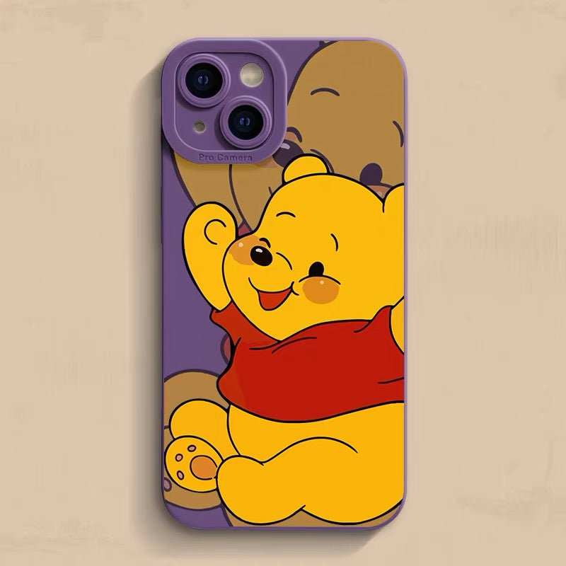Cheering Winnie the Pooh Cartoon Phone Case