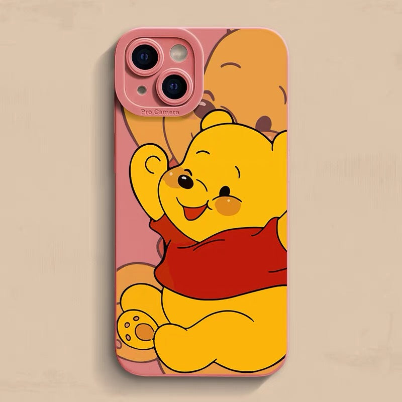 Cheering Winnie the Pooh Cartoon Phone Case