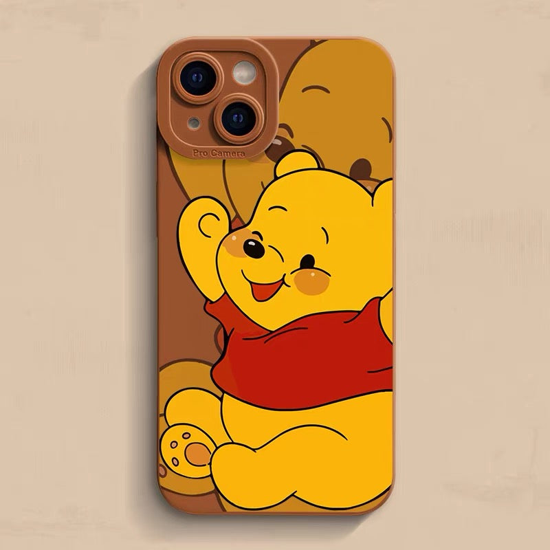 Cheering Winnie the Pooh Cartoon Phone Case