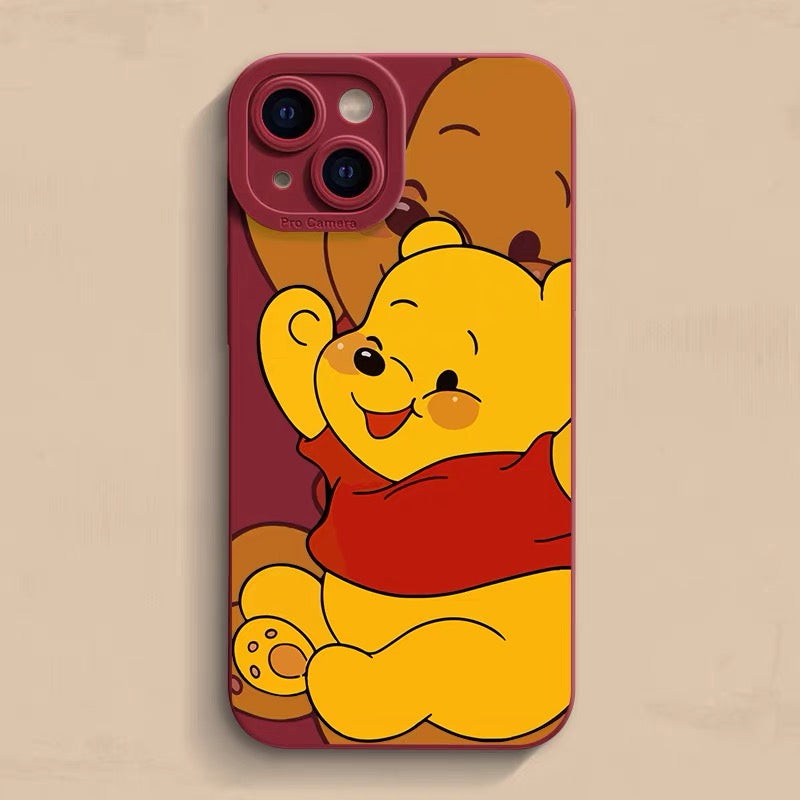 Cheering Winnie the Pooh Cartoon Phone Case