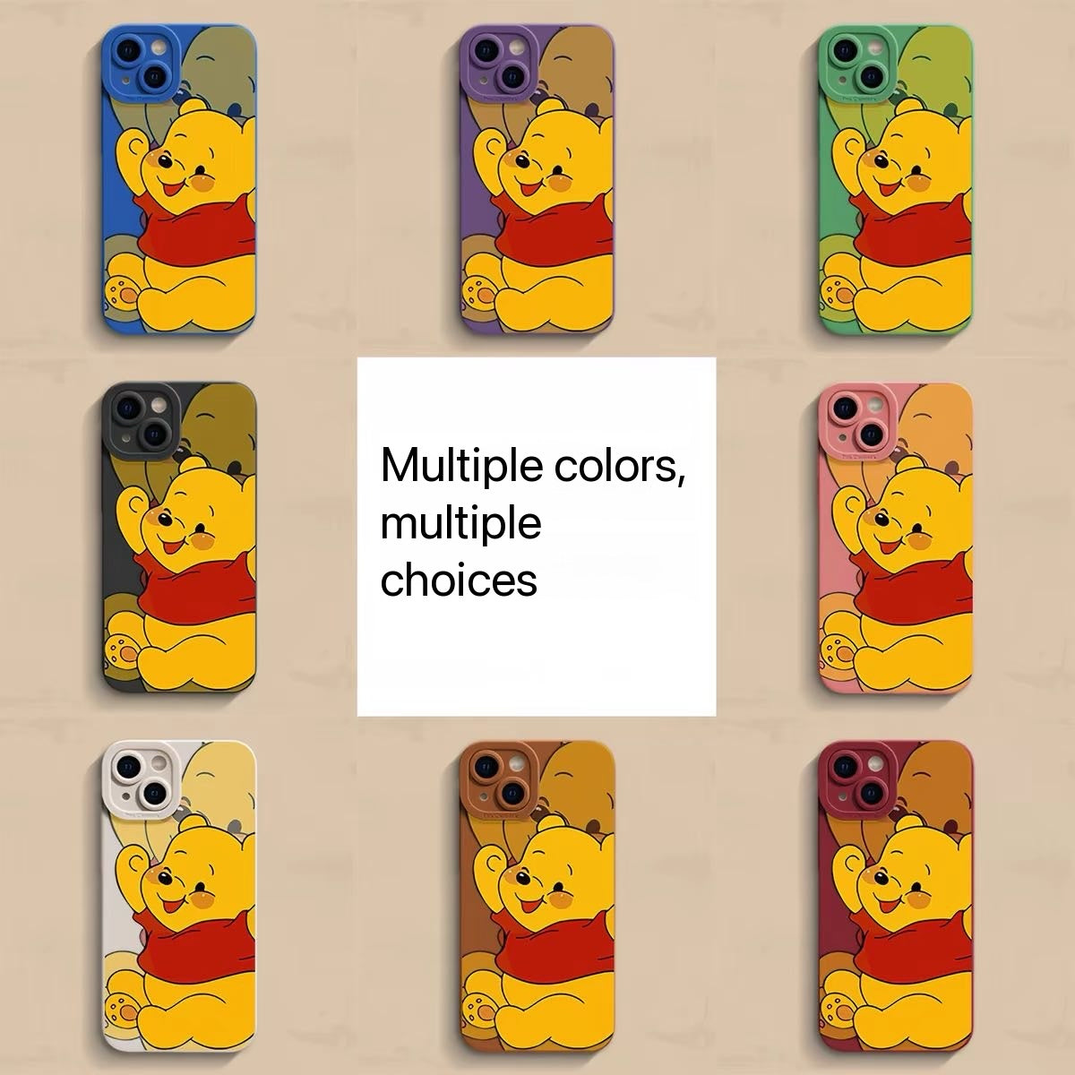 Cheering Winnie the Pooh Cartoon Phone Case
