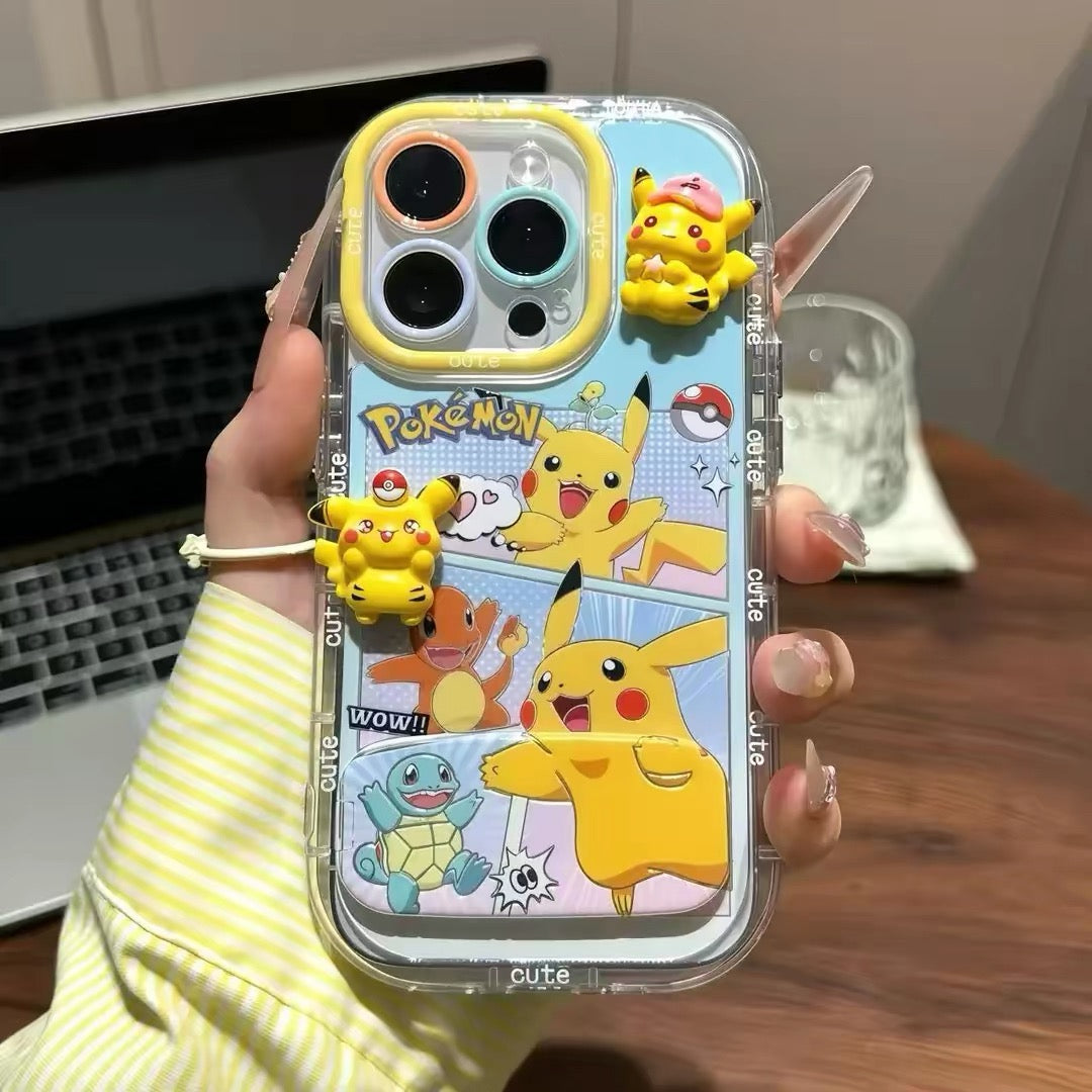 3D Pikachu Phone Case with Kickstand