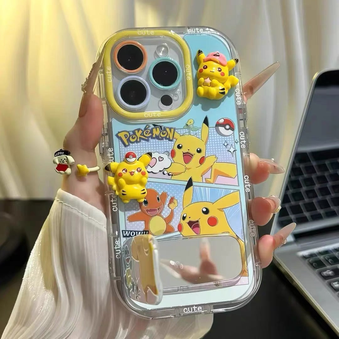 3D Pikachu Phone Case with Kickstand