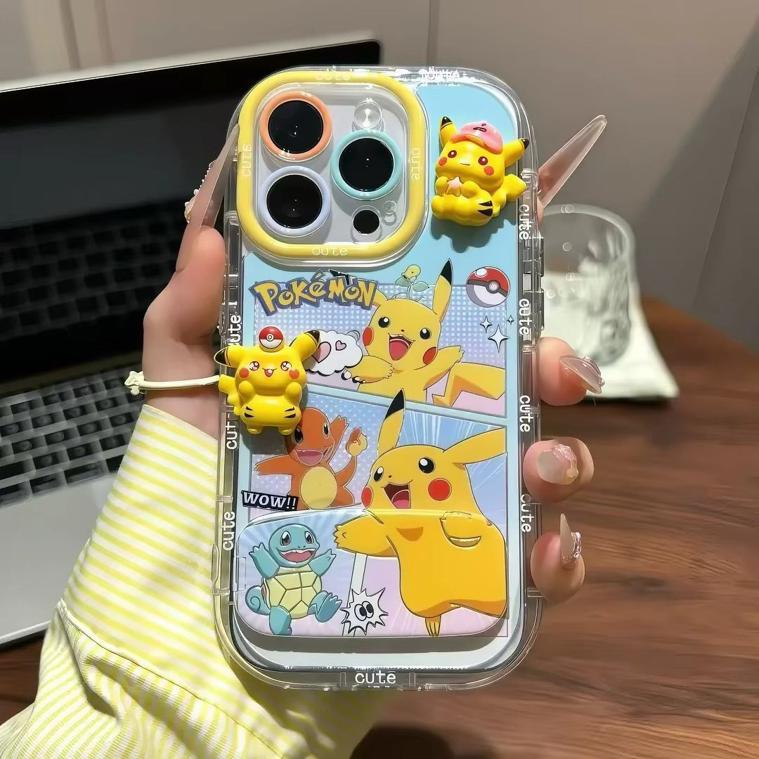 3D Pikachu Phone Case with Kickstand