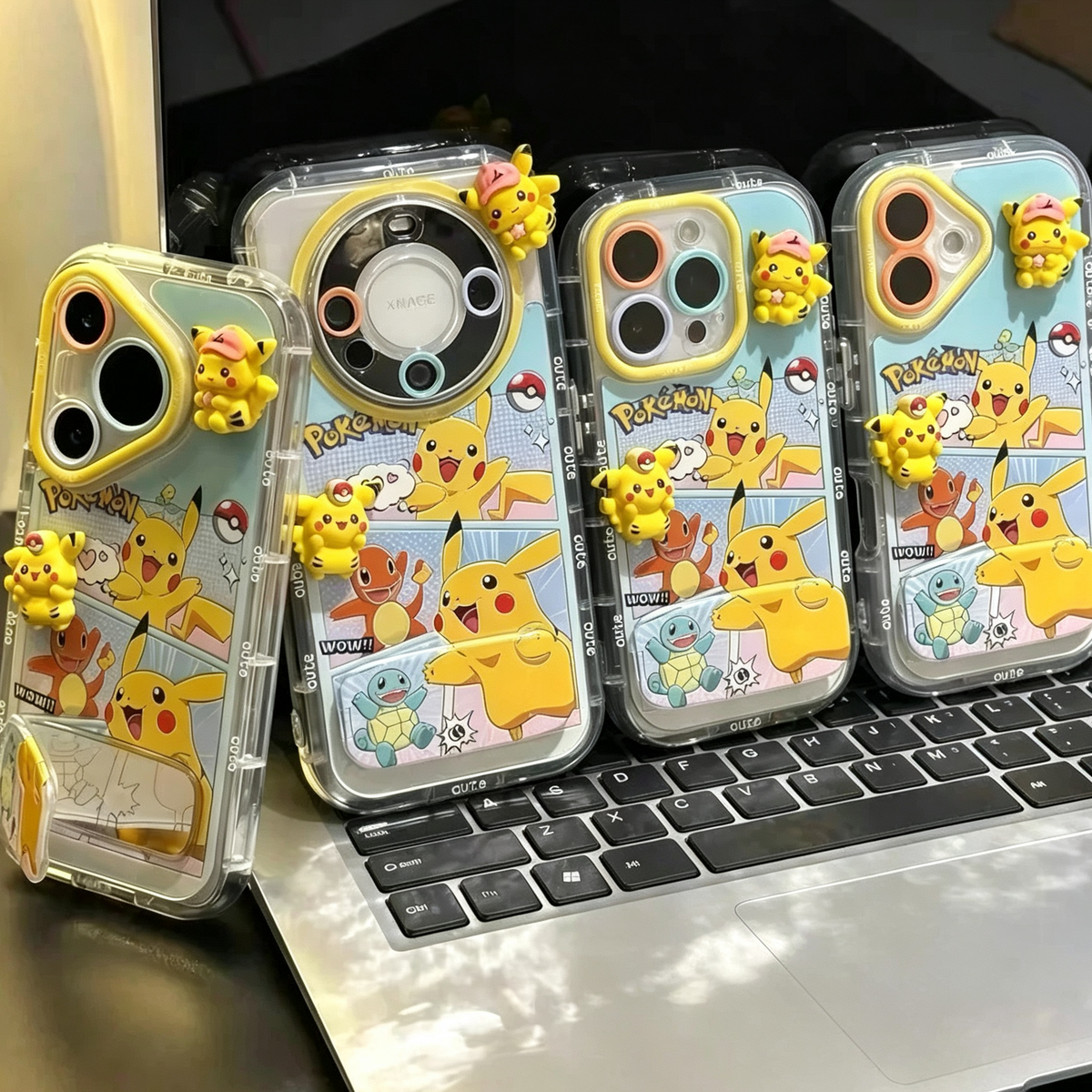 3D Pikachu Phone Case with Kickstand