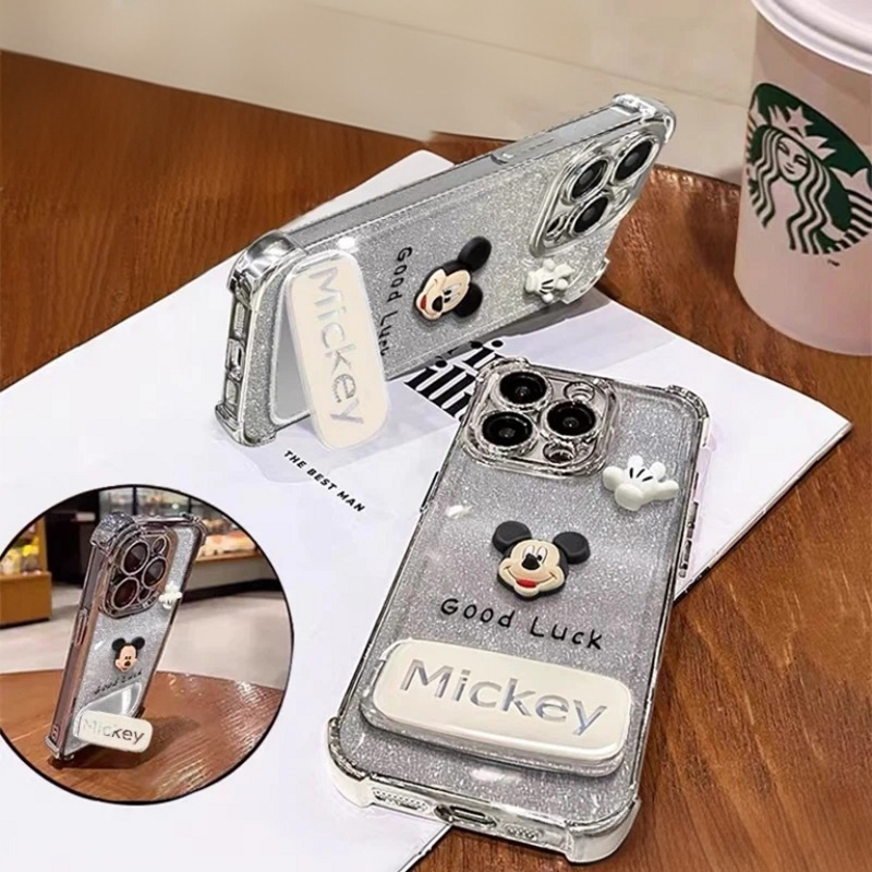 New Mickey Figure Mirror Stand Phone Case
