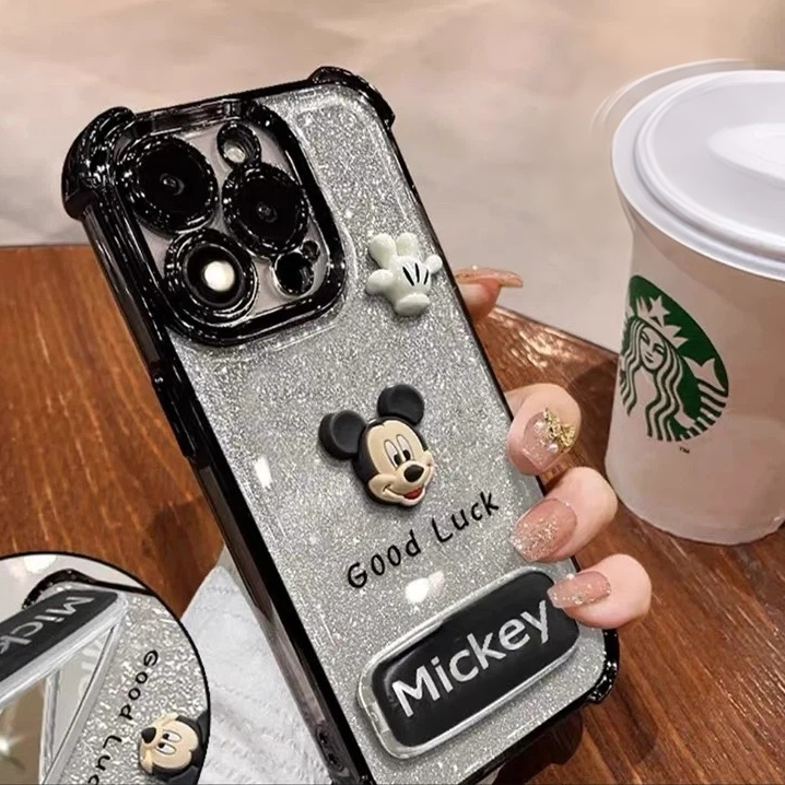 New Mickey Figure Mirror Stand Phone Case