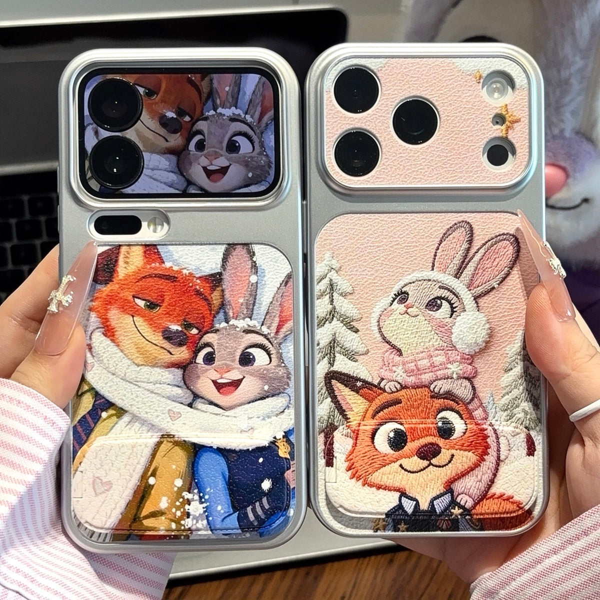 Couple's Judy & Nick Mirror Stand Phone Case