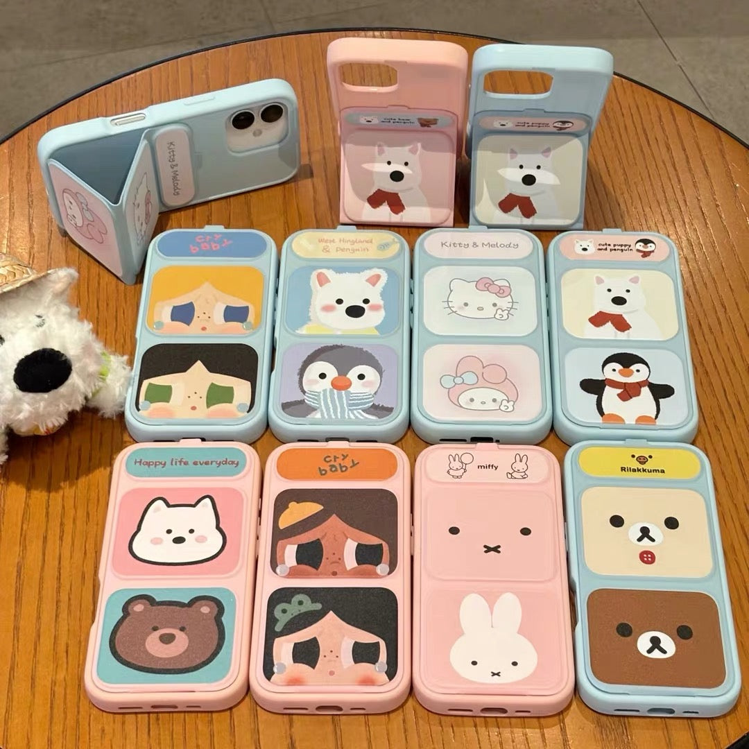Cartoon Flip Magnetic Stand Phone Case