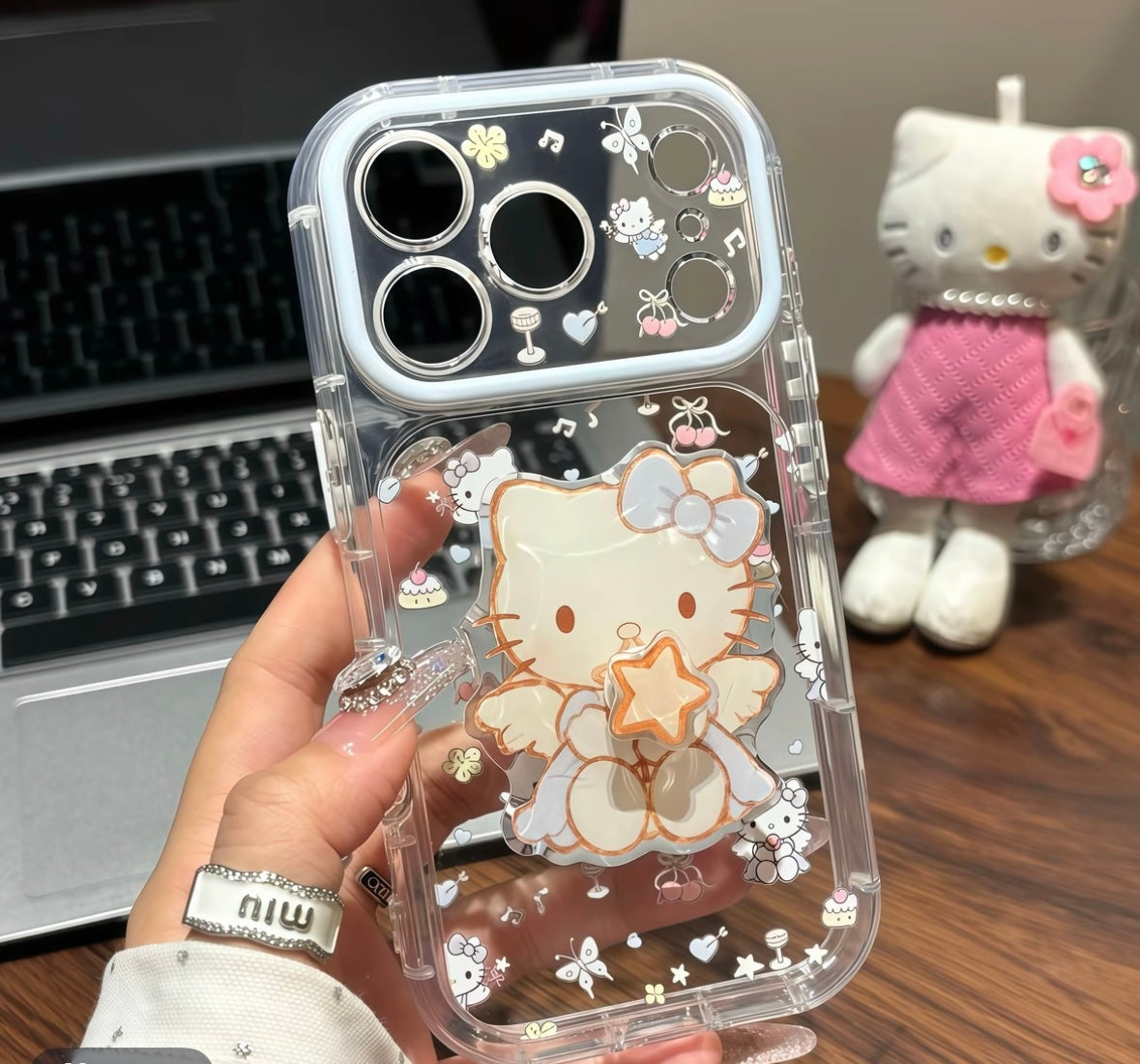 Angel KT-style Rotating Stand Phone Case