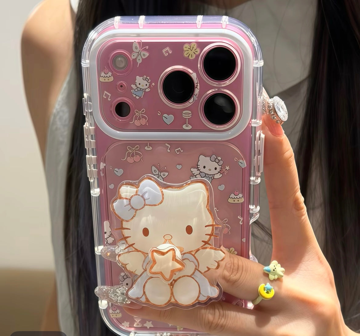 Angel KT-style Rotating Stand Phone Case