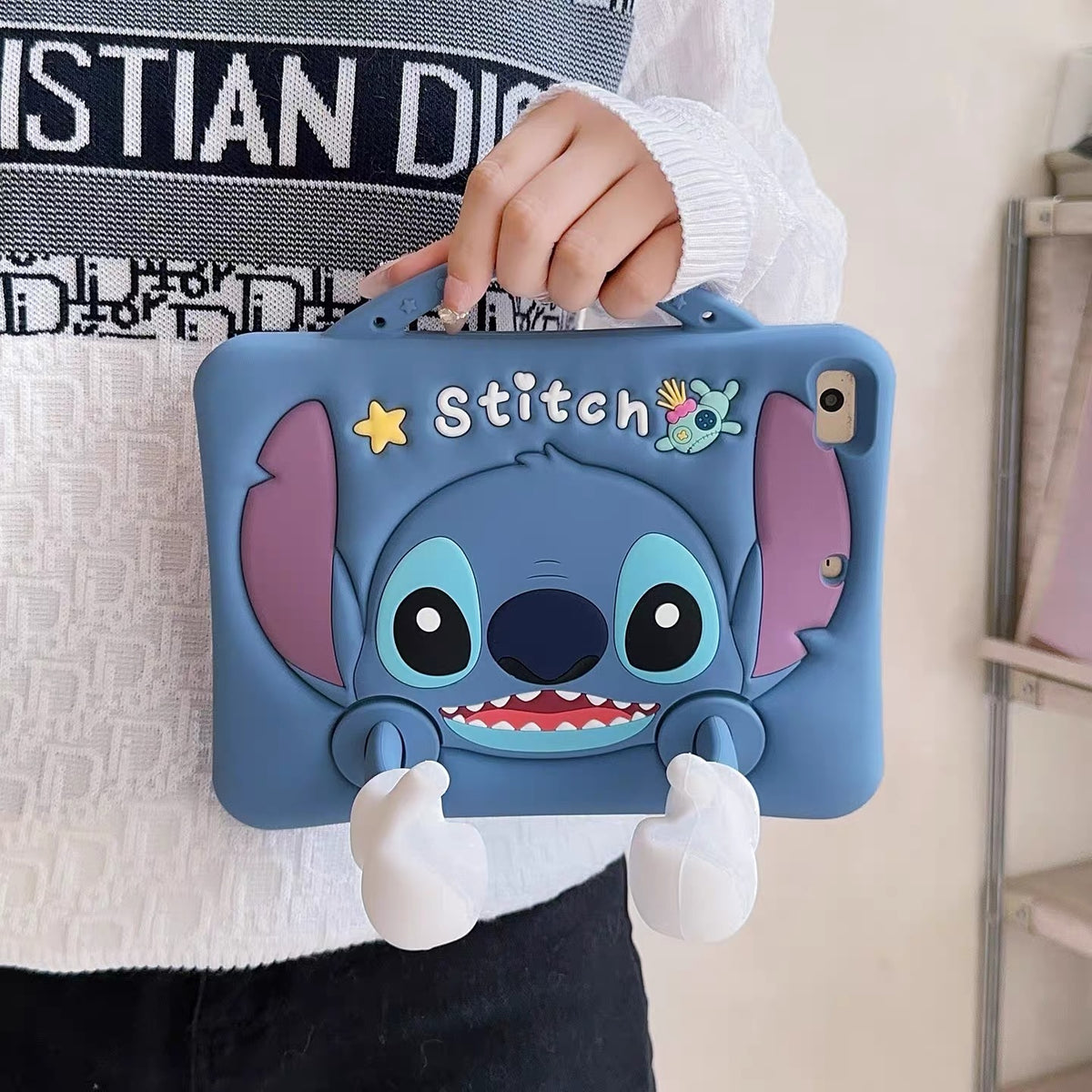 Stitch Tablet Case with Thumb-Style Kickstand, Handle, and Stylus Slot (for Android Tablets)