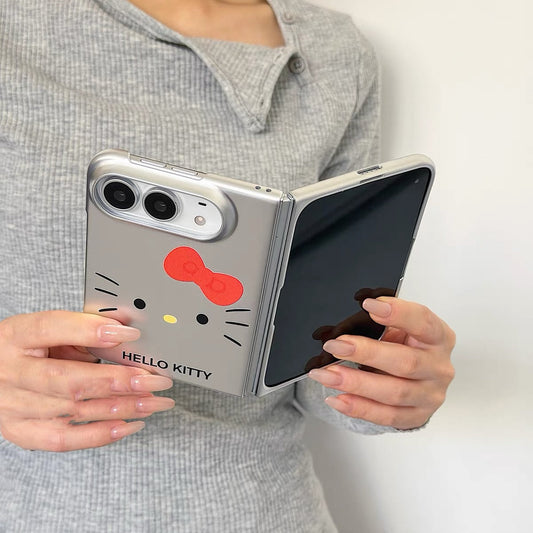 Silver Bow Hello Kitty iPhone Duo Foldable Phone Case