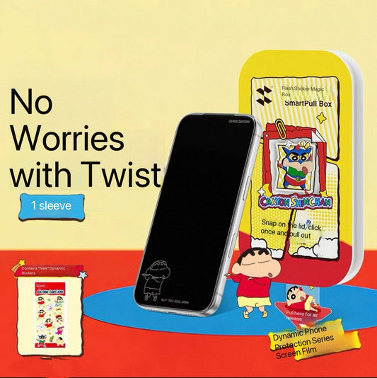 Flash Magic Crayon Shin-chan Privacy Tempered Glass Screen Protector