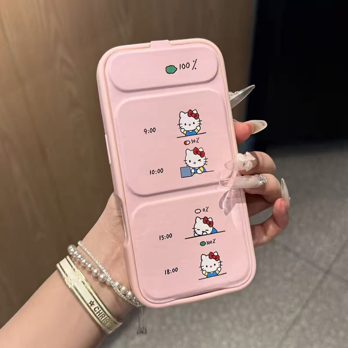 Magnetic Flip-Style Hello Kitty & Crayon Shin-chan Phone Case