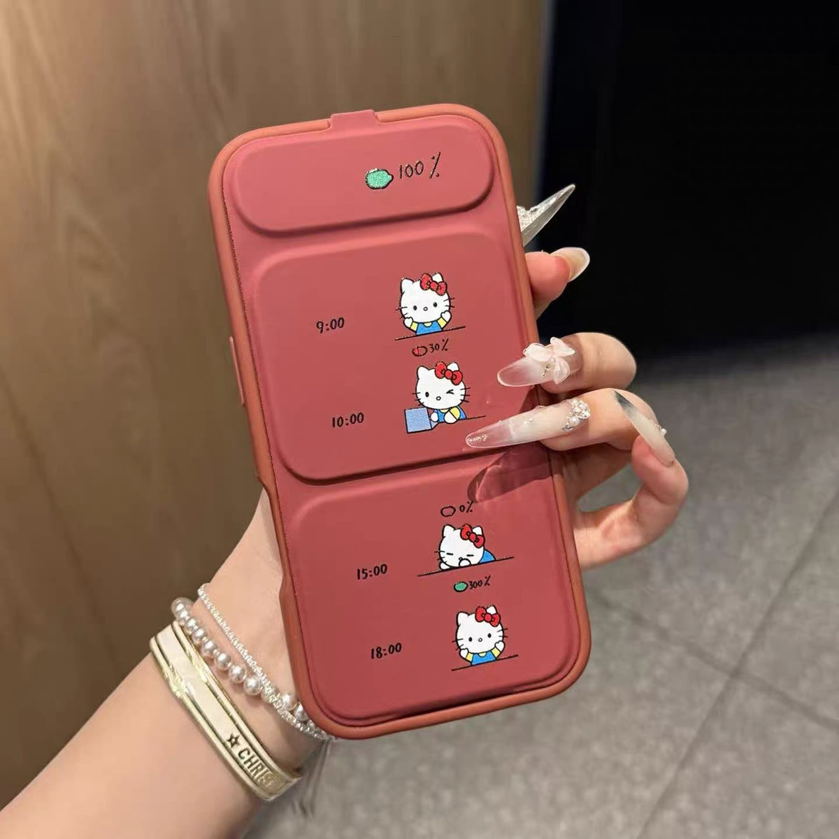 Magnetic Flip-Style Hello Kitty & Crayon Shin-chan Phone Case