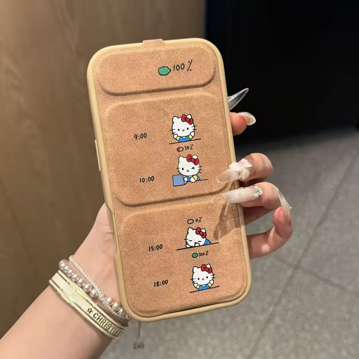 Magnetic Flip-Style Hello Kitty & Crayon Shin-chan Phone Case
