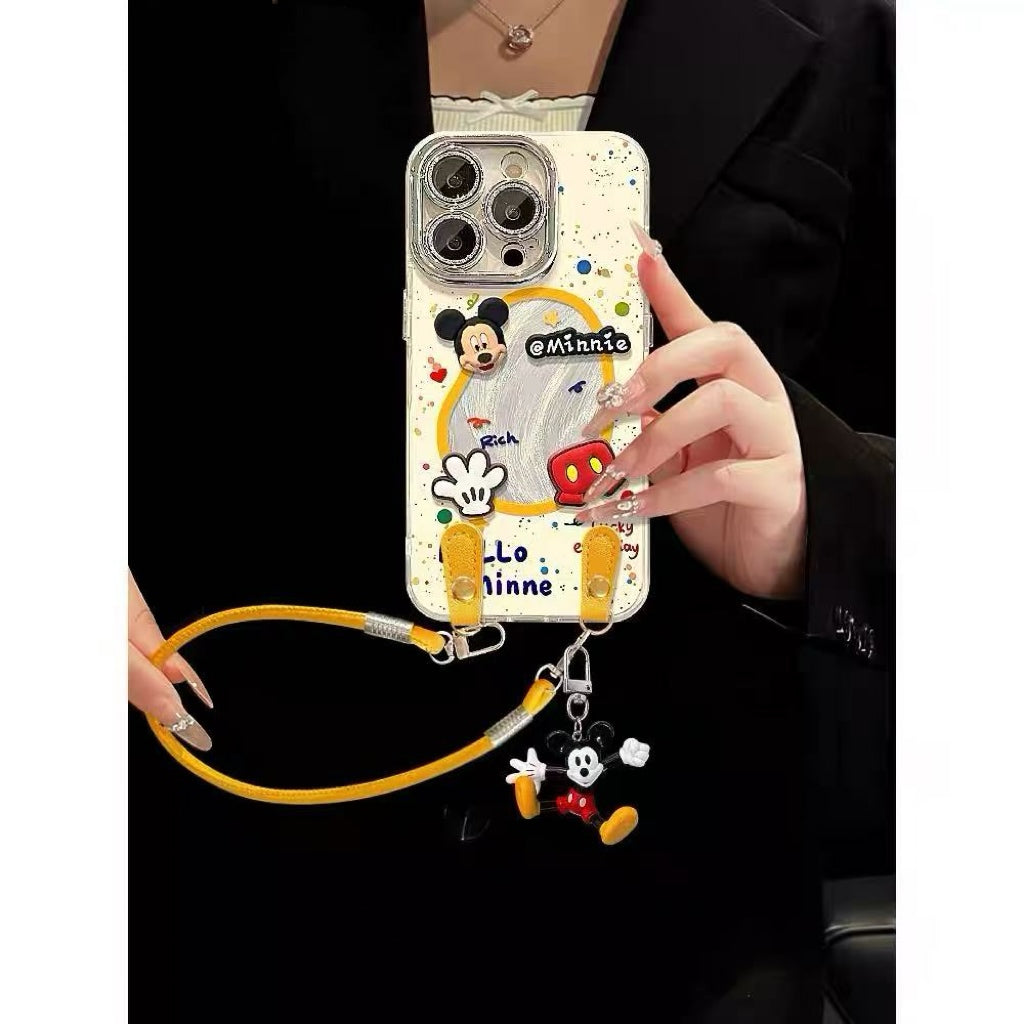 Mickey Makeup Mirror Crossbody Phone Case