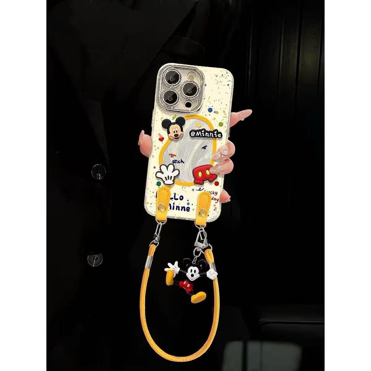 Mickey Makeup Mirror Crossbody Phone Case