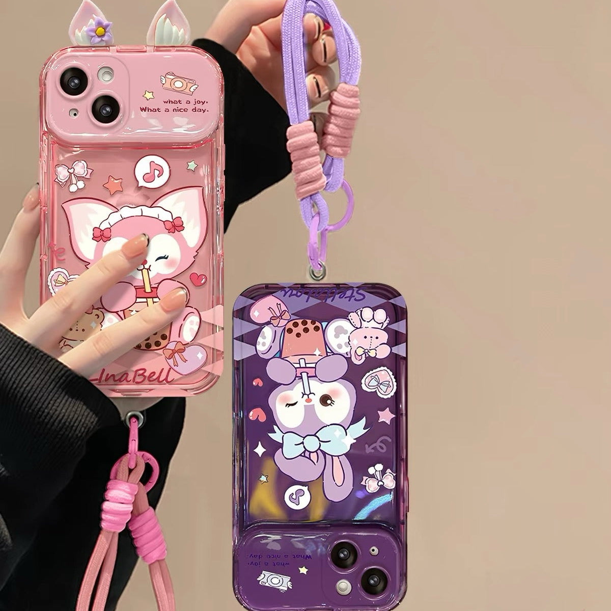 LinaBell phone case with a flip-out mirror