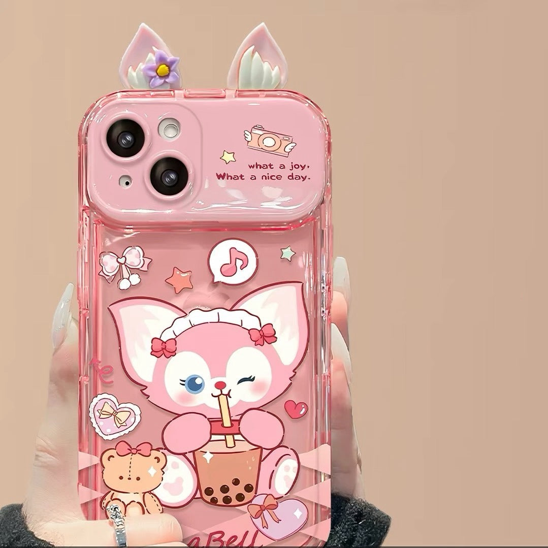 LinaBell phone case with a flip-out mirror