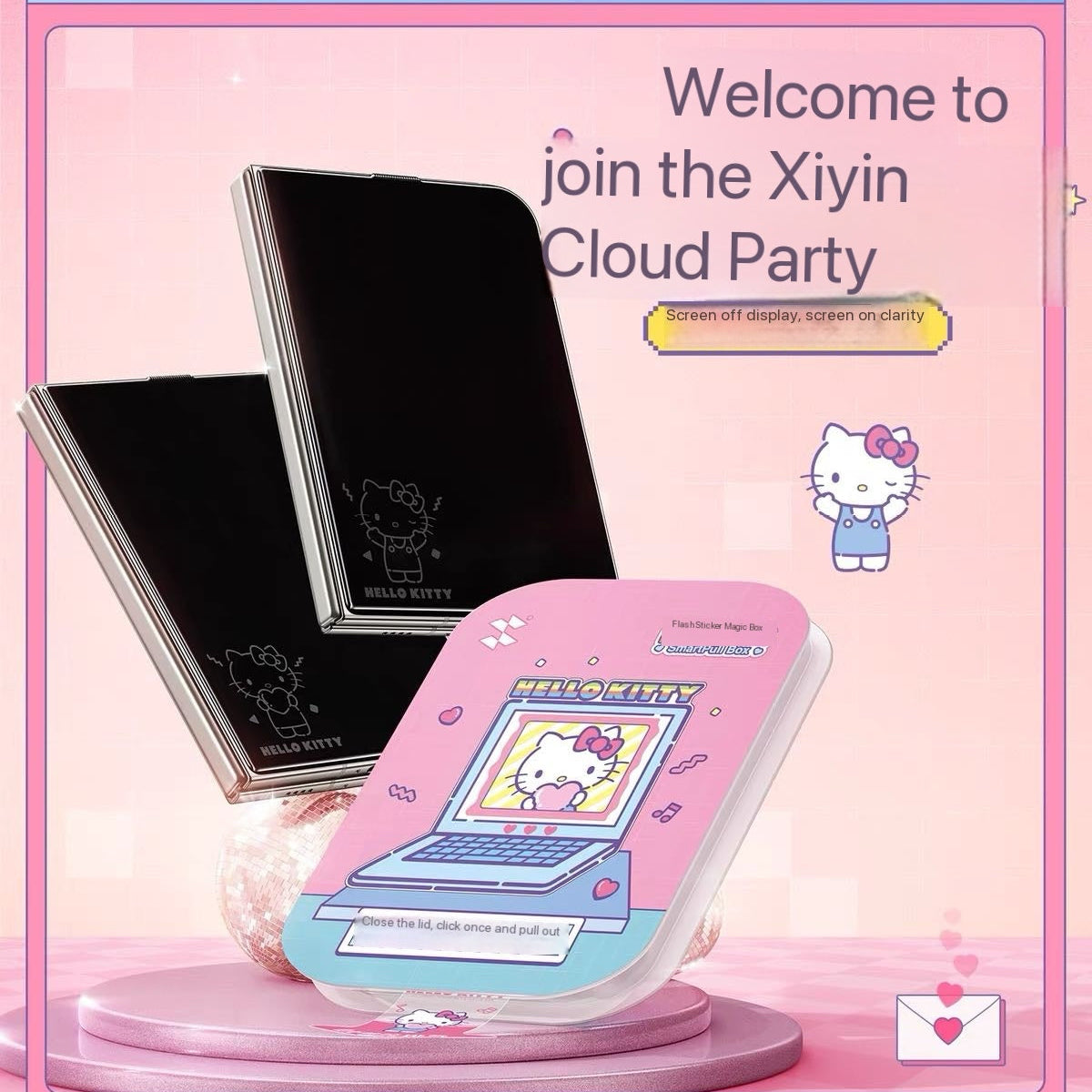 Hello Kitty Screen Protector for iPhone Duo Foldable Phone (Tempered Glass)