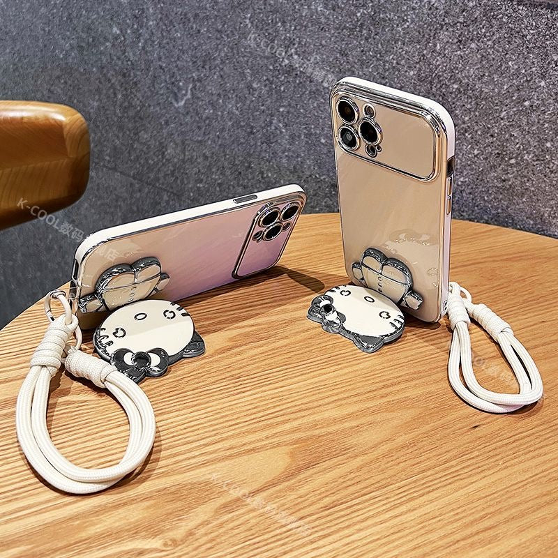 Hello Kitty Phone Case with Built-in Vanity Mirror and Kickstand