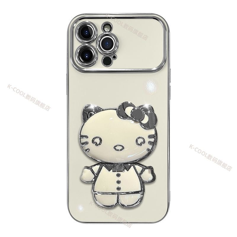 Hello Kitty Phone Case with Built-in Vanity Mirror and Kickstand