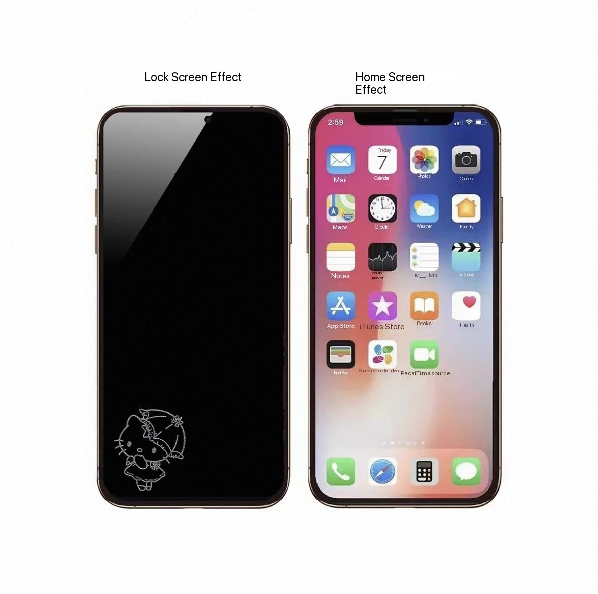 Samsung Cartoon-Themed Tempered Glass Screen Protector (Privacy/Anti-Peep)