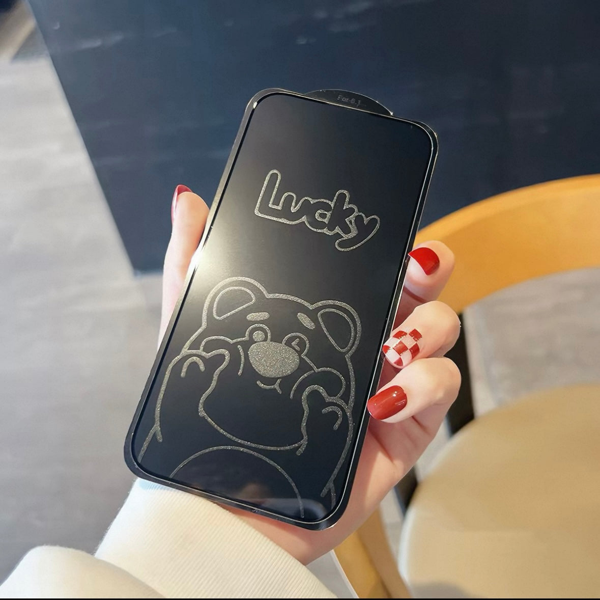 Samsung Cartoon-Themed Tempered Glass Screen Protector (Privacy/Anti-Peep)