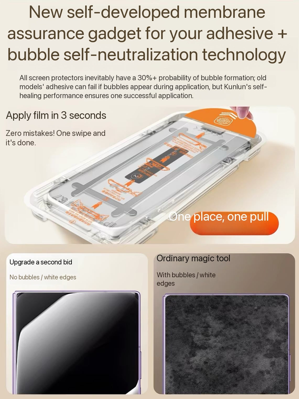 Ultra-clear, premium, full-adhesive tempered glass screen protector for Samsung external displays
