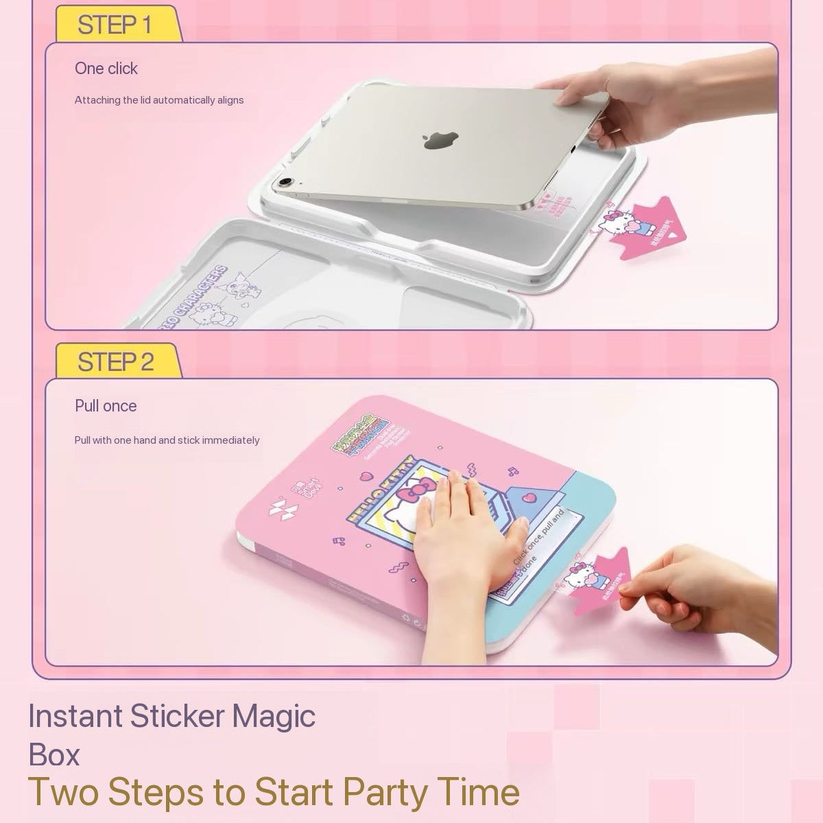 Hello Kitty-themed tempered glass screen protector for iPad