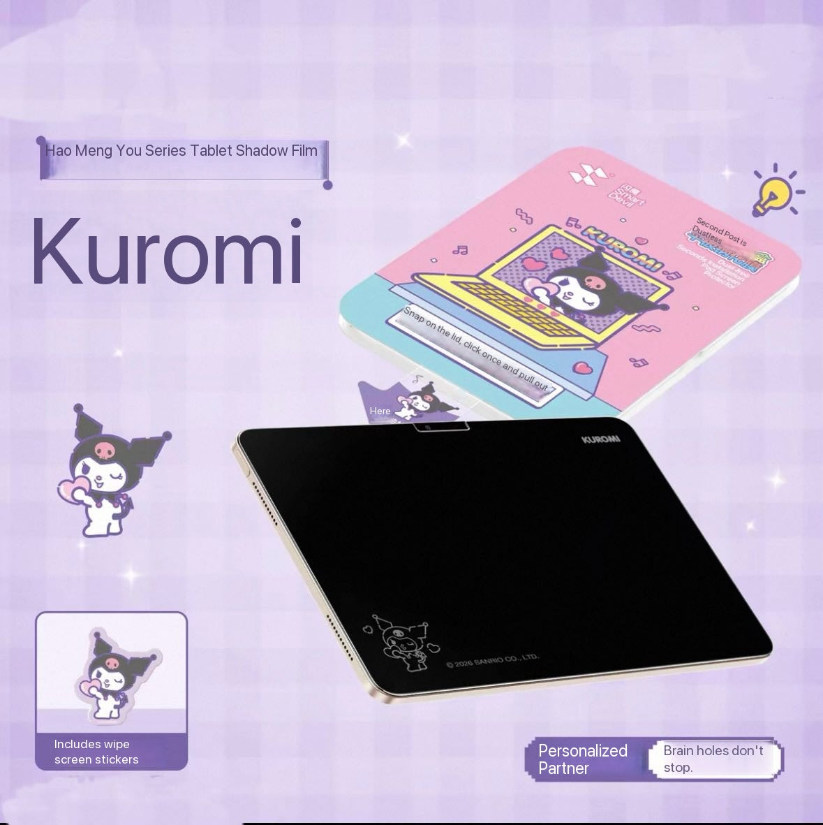 Hello Kitty-themed tempered glass screen protector for iPad