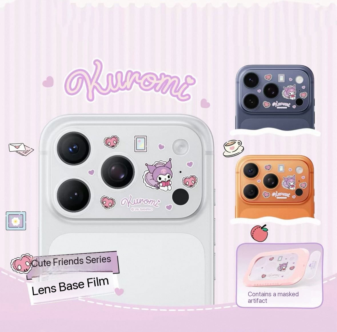 Hello Kitty Full-Coverage Camera Lens and Base Protector Film