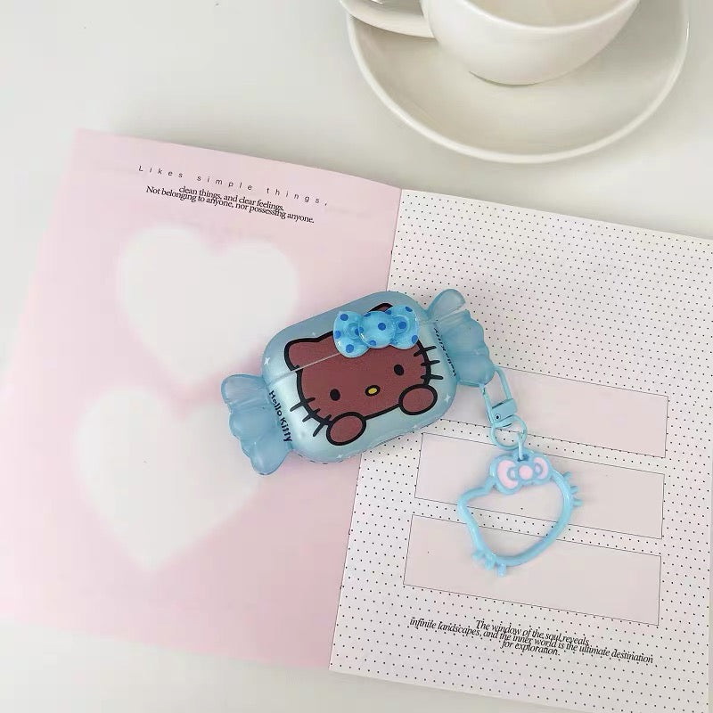 Hello Kitty Earphone Case with a Bow (Large-Headed Version)